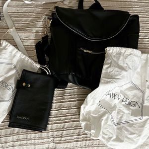 Black original size Fawn Design backpack with changing mat